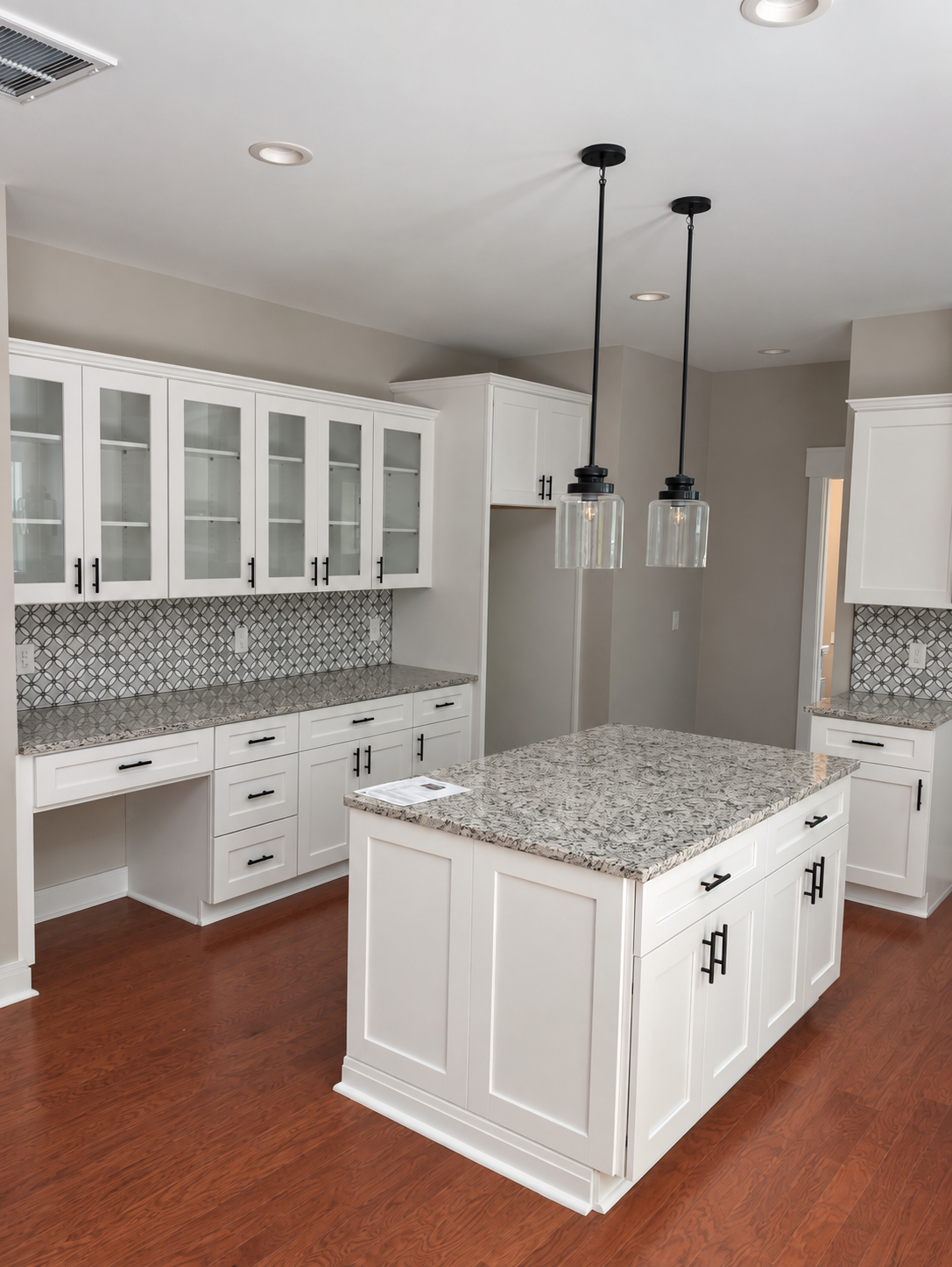 Glass-front cabinetry